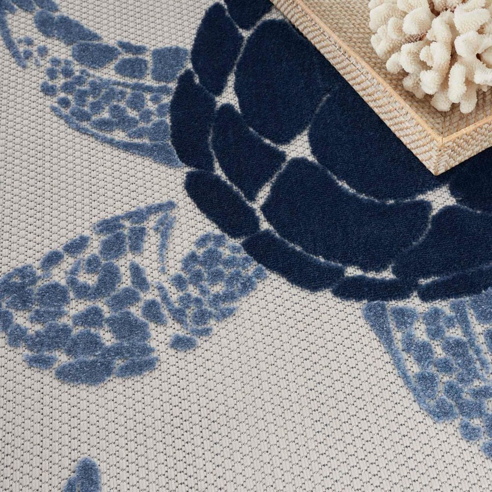 Nourison Aloha 3&#39;6&quot; x 5&#39;6&quot; Navy Blue Indoor/Outdoor Area Rug, , large