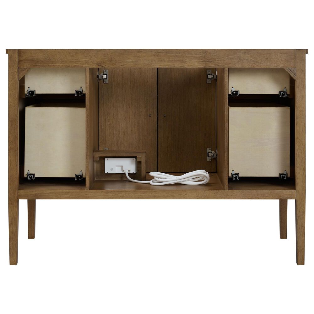 37B Heston 48" Single Bathroom Vanity in Kona with White Composite Stone Top and Backsplash, , large