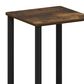 HOMLUX 2-Tier Turn-N-Tube End Table in Amber Pine and Black, , large