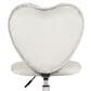 Impressions Vanity Heart Swivel Vanity Chair with Cool Grey Cushion in Matte Silver, , large