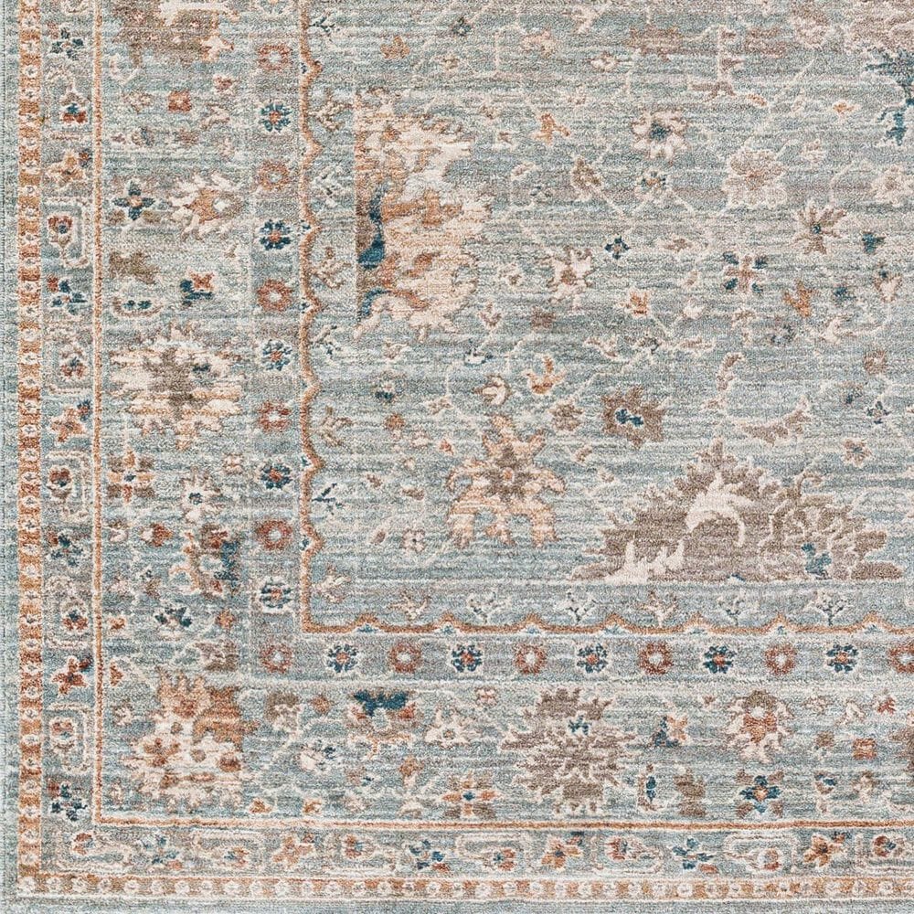 Surya Carlisle 5&#39;3&quot; Round Seafoam, Blue, Dusty Sage, Dusty Pink, Ivory and Medium Brown Area Rug, , large