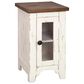 Ashley Wystfield Chairside Table in Vintage White and Warm Brown, , large