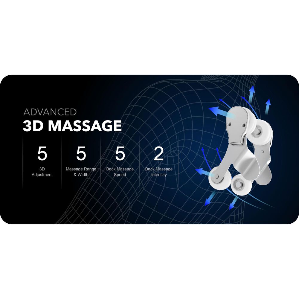 Osaki Ador 3D Allure Zero Gravity Voice Activated Massage Chair in Black and Charcoal, , large