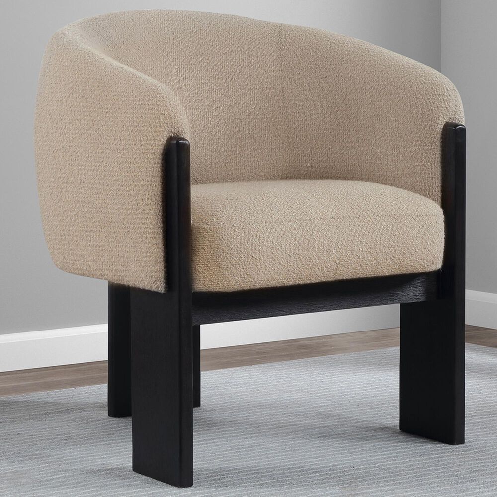 Coaster Valdez Barrel Back Accent Chair in Beige, , large