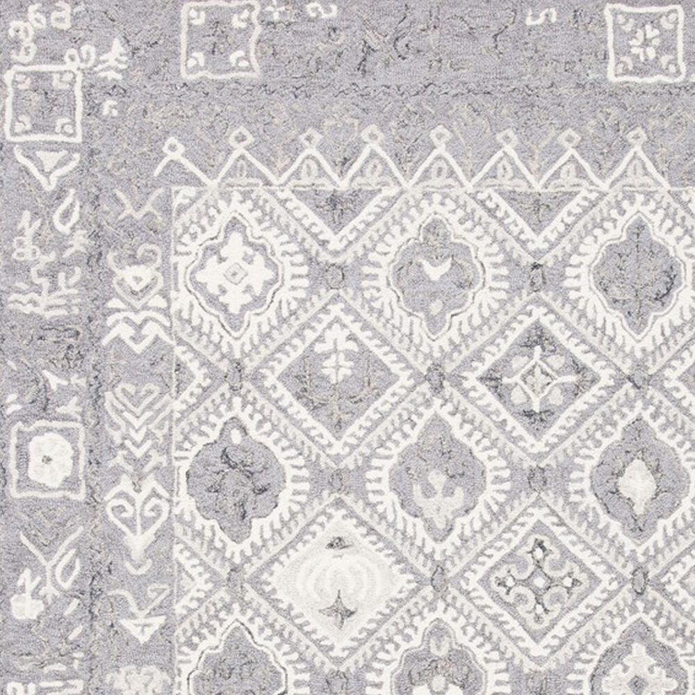 Safavieh Micro-Loop Southwestern 4&#39; x 6&#39; Ivory and Grey Area Rug, , large