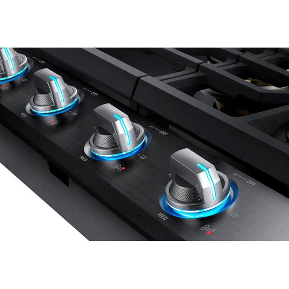 Samsung 36&quot; Gas Cooktop with Dual Power Burner in Black Stainless Steel, , large