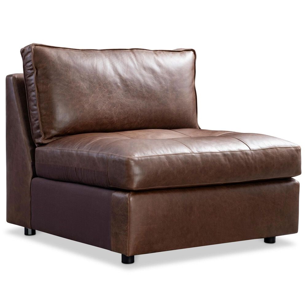 Bernhardt Nest 6-Piece Stationary Right Facing Sectional with Ottoman in Brown, , large