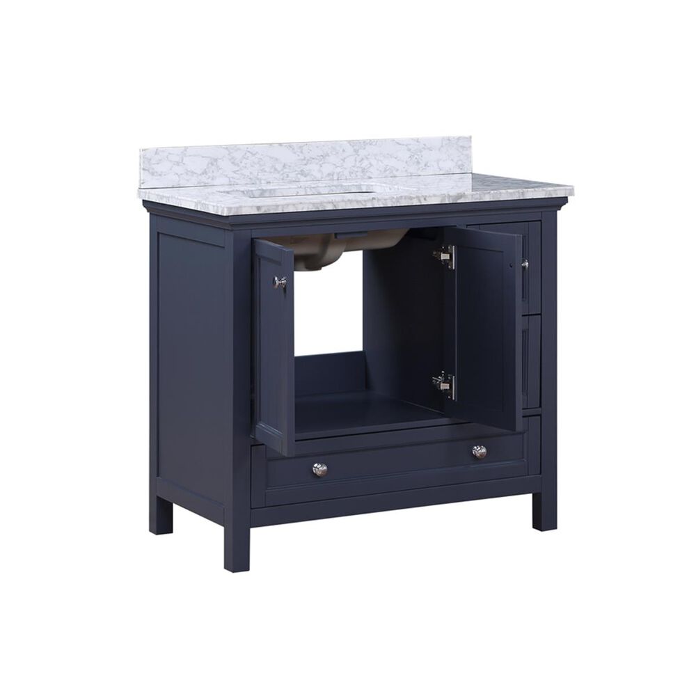 Aurafina Cunningham 36&quot; Vanity with Top and Sink in Harbor Blue, , large