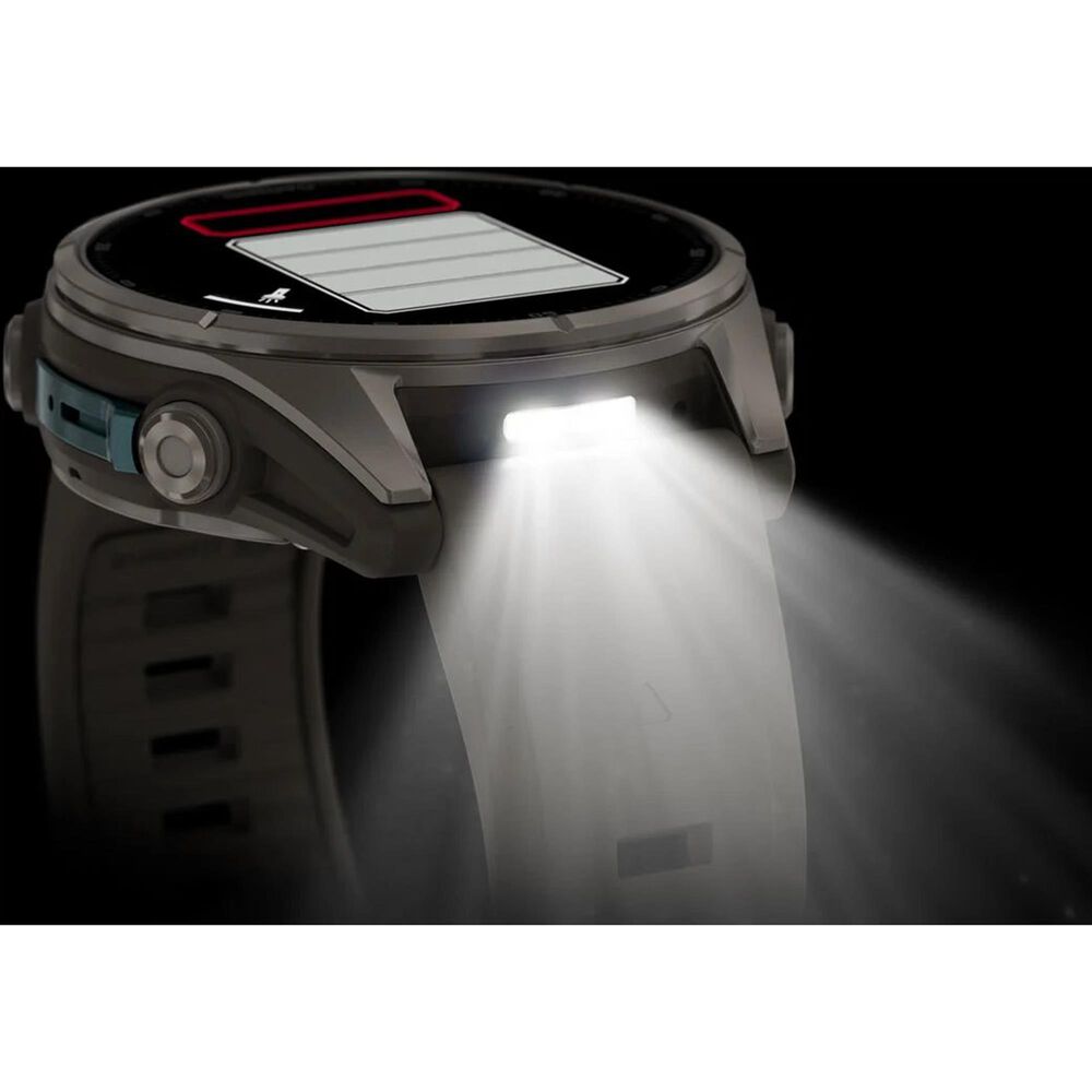 Garmin fenix 9 Smartwatch 43mm Titanium with Pebble Gray Silicone Band, , large