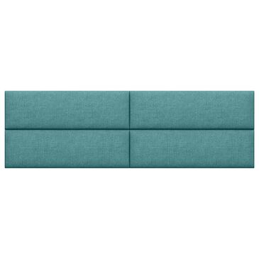 Jaxx Panelist Upholstered King Headboard Panel in Surf Turquoise (Set of 4), , large