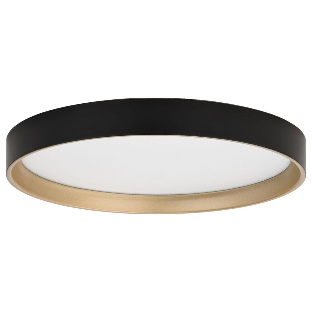 Vaxcel Darien 1-Light Flush Mount in Black and Gold, , large