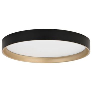 Vaxcel Darien 1-Light Flush Mount in Black and Gold, , large