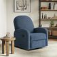 Lifestyle Solutions Paloma Manual Swivel Rocker Recliner in Blue, , large