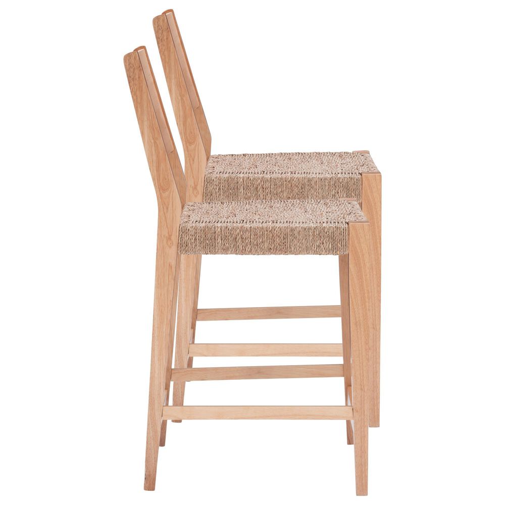 Linon Home Decor Cadence Counter Stool in Natural (Set of 2), , large