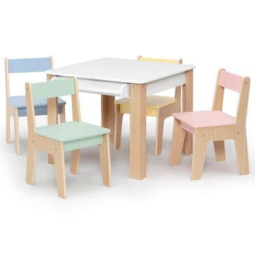 Delta Children GapKids 5-Piece Table and Chair Set with Paper Roll Holder in Pastel, , large