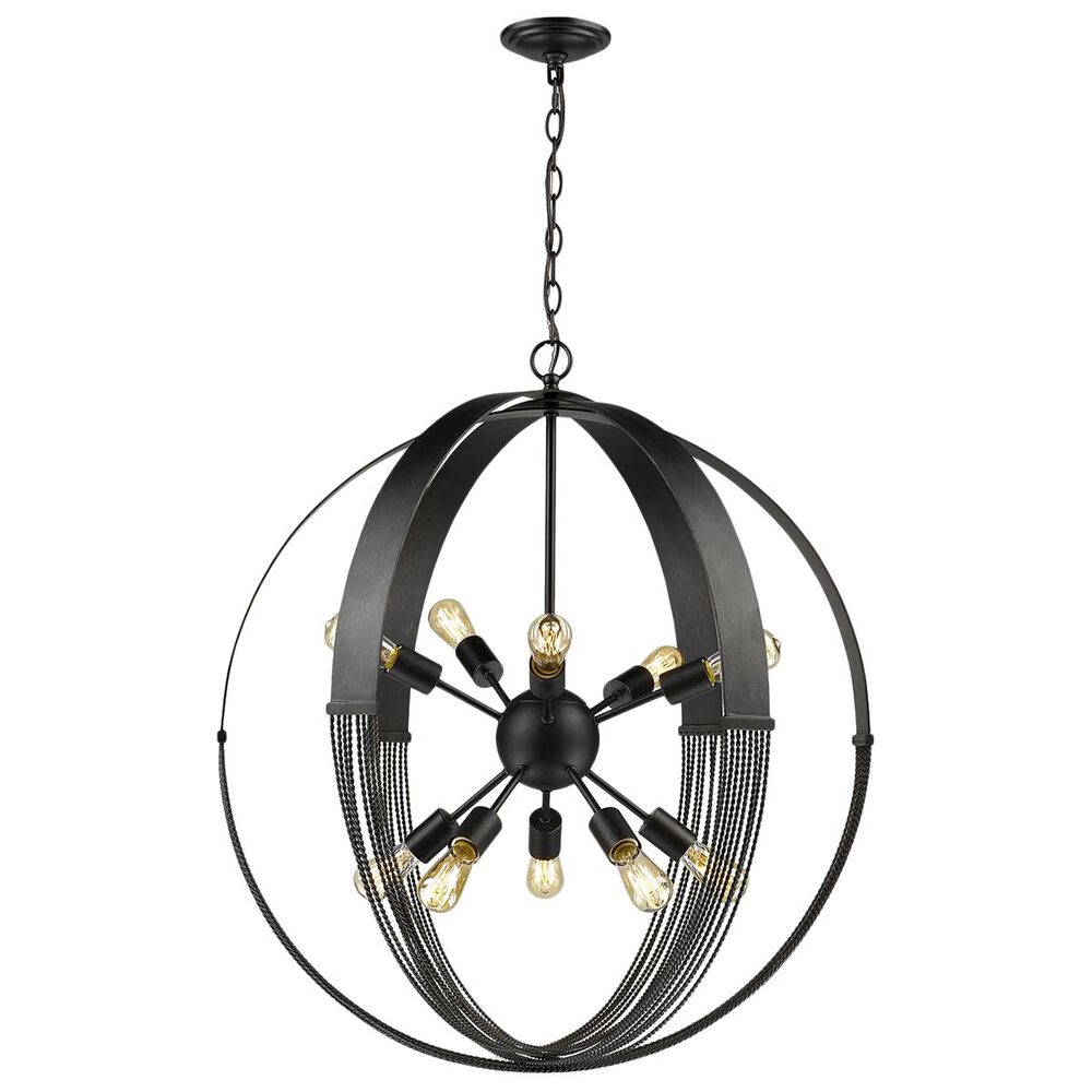 Golden Lighting Carter 10-Light Pendant in Aged Bronze, , large