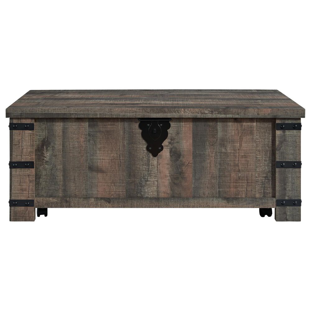 Ashley Hollum Lift-Top Coffee Table in Rustic Brown, , large