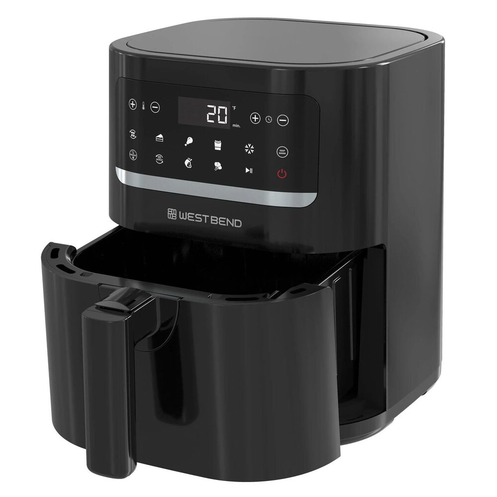 West Bend 10 Qt. Double UP Air Fryer with 15 Presets and Easy-View Windows,  in Black (AFWB10BK13)