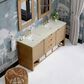 James Martin Solene 72" Double Bathroom Vanity in Seaside Oak with 3 cm Ethereal Noctis Quartz Top, Rectangular Sinks and FreePower Wireless Charger, , large