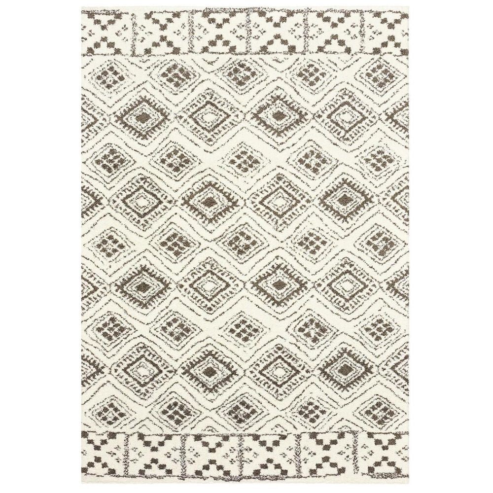 Oriental Weavers Verona 1330W 6"7" x 9"6" Ivory and Brown Area Rug, , large