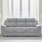 Ashley Buntington Manual Reclining Sofa in Pewter, , large