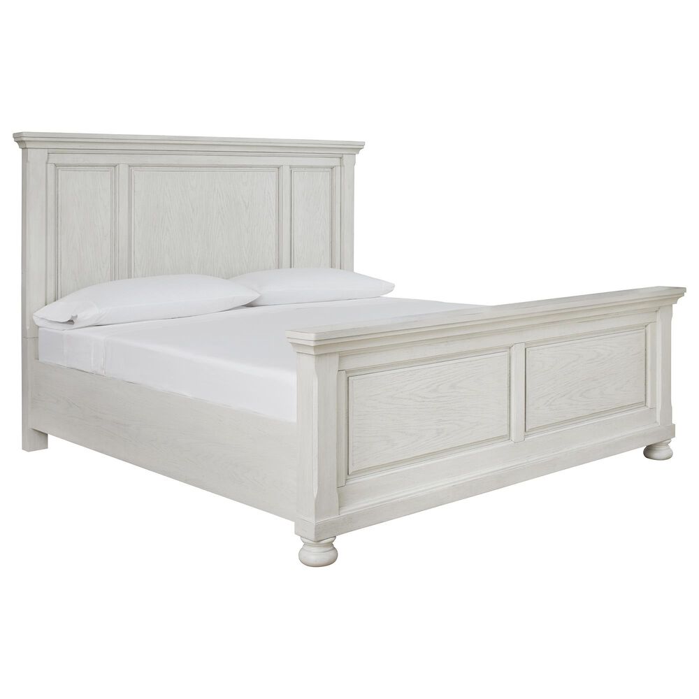 Signature Design by Ashley Robbinsdale 3 Piece King Bedroom Set in Antique White, , large