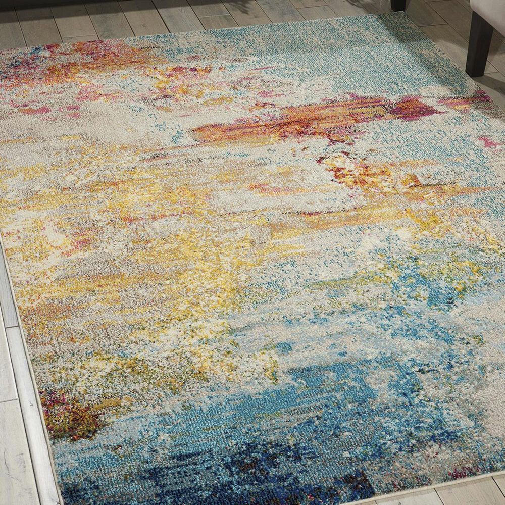 Nourison Celestial CES02 5"3" x 7"3" Sealife Area Rug, , large