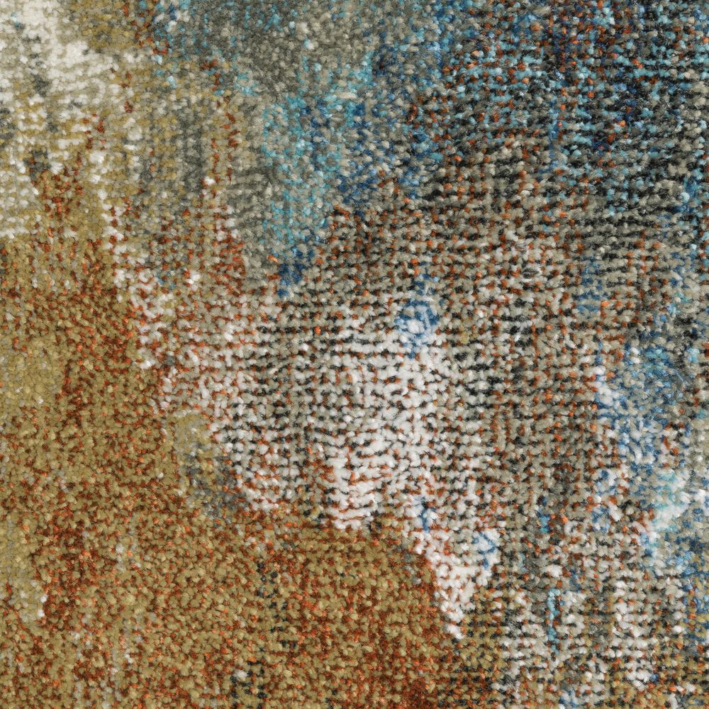 Oriental Weavers Venice Forli 2&#39;3&quot; x 7&#39;6&quot; Blue and Gold Runner, , large