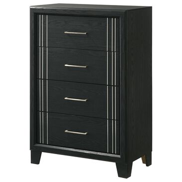 Crown Mark Charlie 4-Drawer Chest in Charcoal, , large