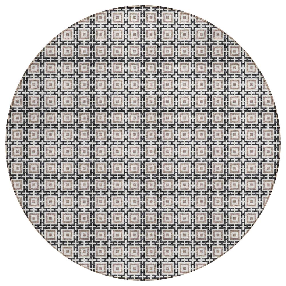 Dalyn Rug Company Marlo 6" Round Black Indoor/Outdoor Area Rug, , large