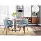 LumiSource Fabrico Side Chair with Blue Cushion in Walnut (Set of 2), , large