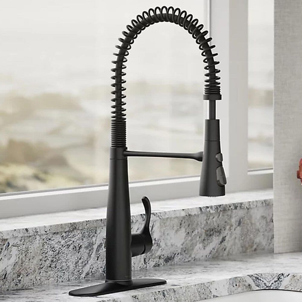 Kohler Simplice Semi-Professional Kitchen Sink Faucet in Matte Black, , large