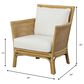 Uttermost Pacific Arm Chair with White Cushion in Natural, , large
