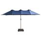 HOMLUX 15" Outdoor Market Umbrella with Sandbags Base in Dark Blue, , large