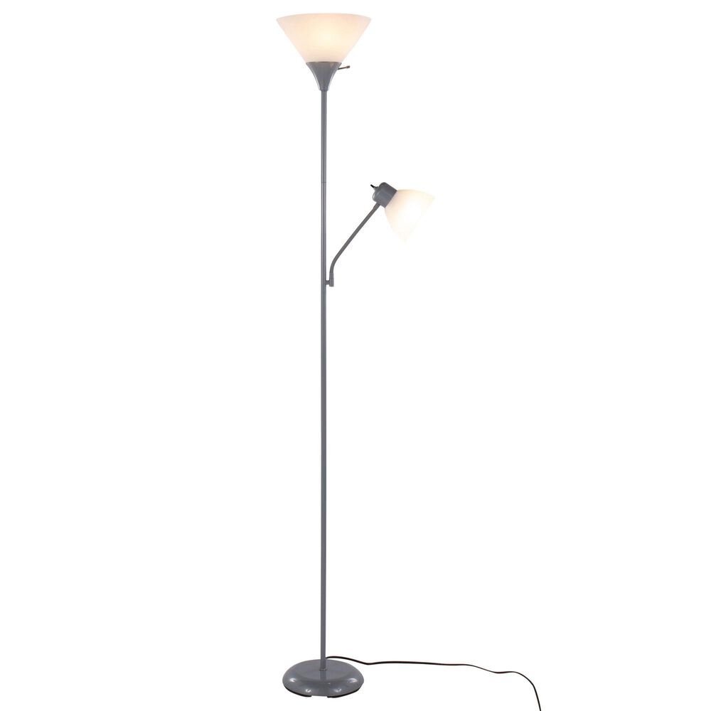 Grandview Gallery Dual Shade Floor Lamp in Silver, , large