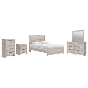 Ashley Broachmyn 5 Piece Full Panel Bedroom Set in Light Gray, , large