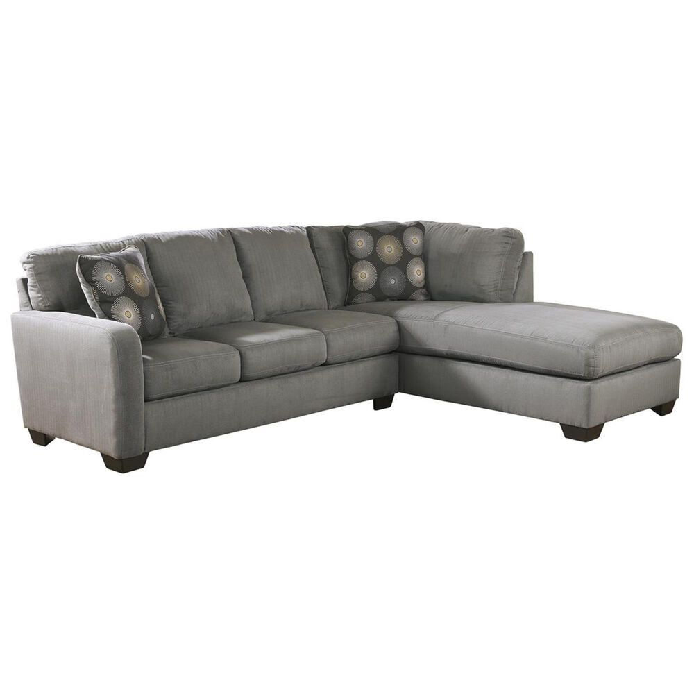 Signature Design by Ashley Zella 2-Piece Sectional with Right Arm Facing in Charcoal, , large