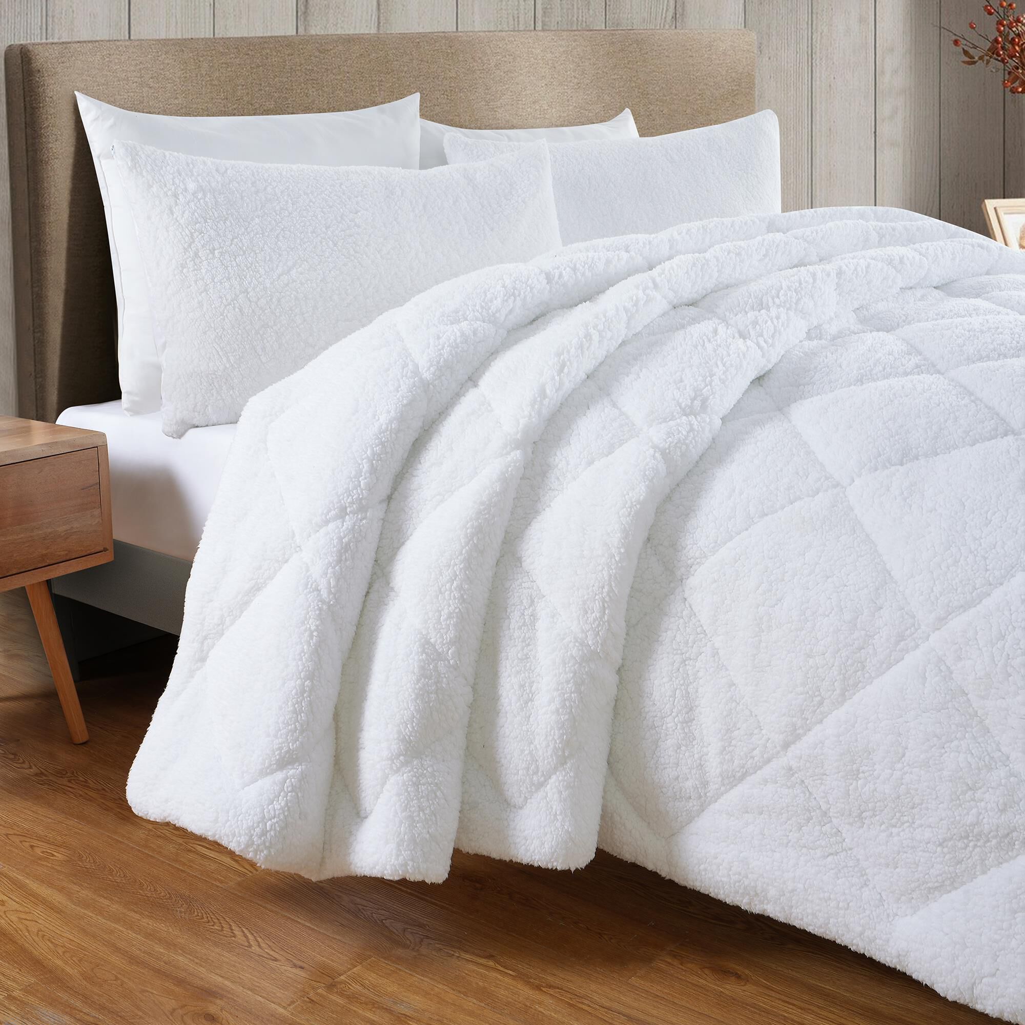 Sherpa king comforter discount set