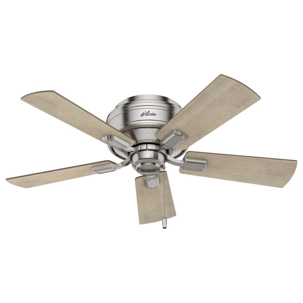 Hunter Crestfield 42&quot; Low Profile Ceiling Fan with 3 Lights in Brushed Nickel, , large
