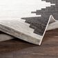 Surya Eagean EAG-2356 Black, Off-White and Charcoal 7"10" x 10"2" Indoor/Outdoor Area Rug, , large