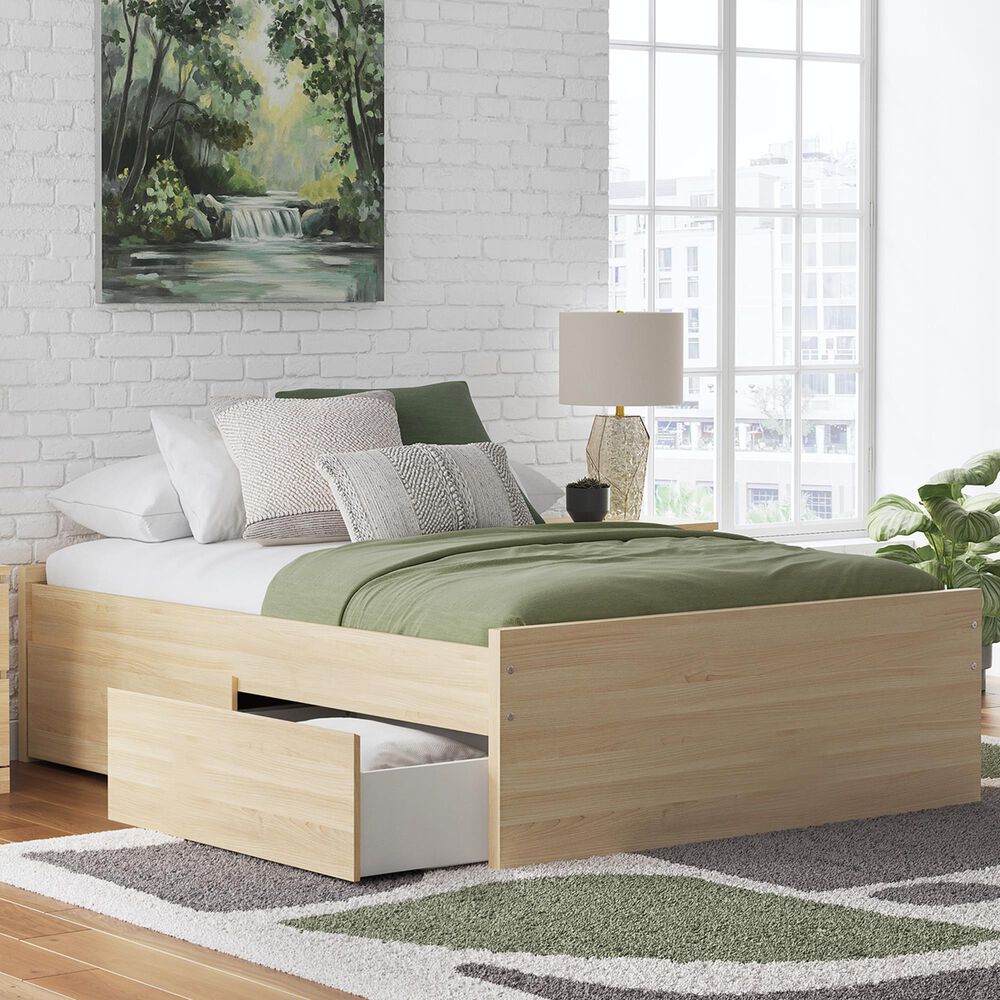 Ashley Onita Full Platform Bed with 2 Side Storage in Natural, , large