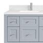 James Martin Vanities Breckenridge 72" Double Bathroom Vanity in Serenity Blue with Single Hole 3 cm White Zeus Quartz Top and Rectangular Sinks, , large