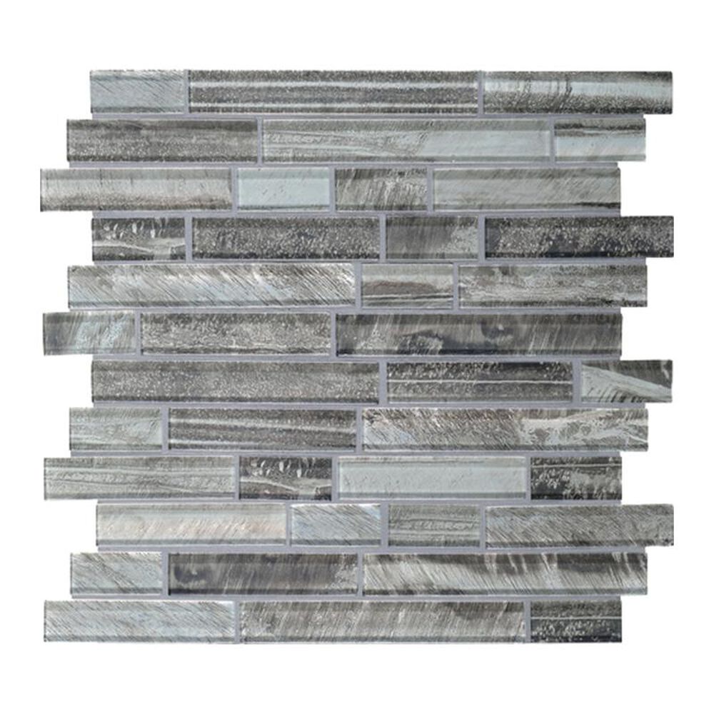 Dal-Tile Tiger Eye 1" Glass Mosaic Wall Tile in Caspian, , large