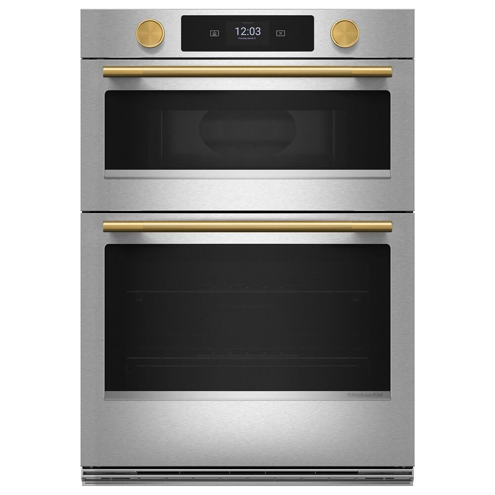 KitchenAid Handle and Knob Accessory Kit for 30&quot; Double Wall Oven and Microwave Combo Oven in Brass, , large