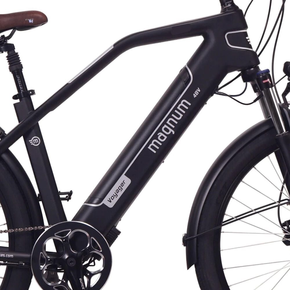 Magnum Voyager 26 Electric Bike in Matte Black and Silver, , large
