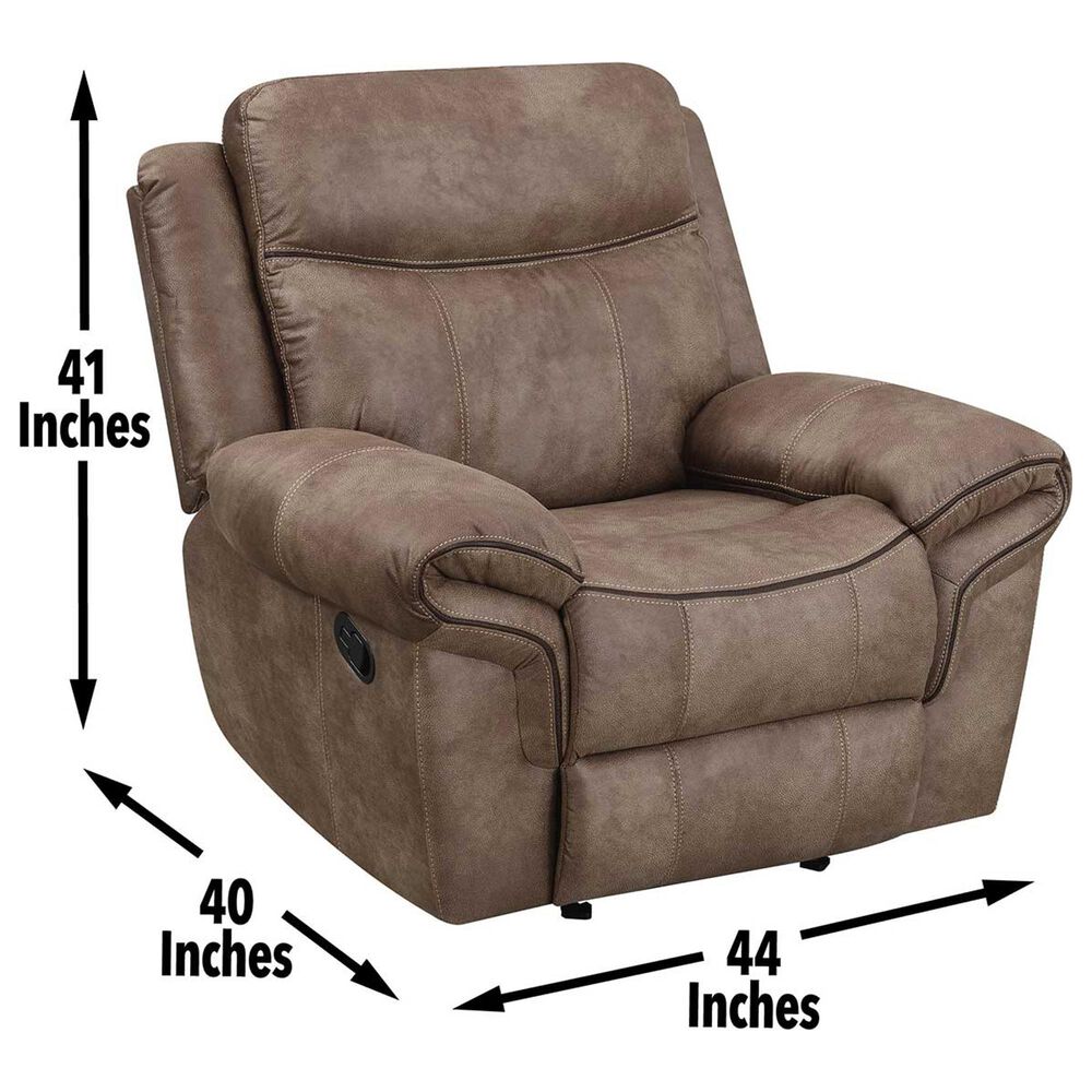 Steve Silver Nashville Manual Glider Recliner in Cocoa, , large
