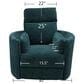 Simeon Collection Radius Power Swivel Glider Recliner in Mega Grey, , large