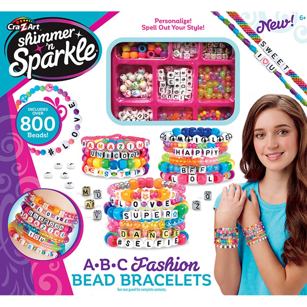 Cra-Z-Art Shimmer n Sparkle ABC Fashion Bead Bracelets, , large