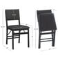 Linon Home Decor Norway Folding Chair in Black, , large