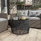 Furniture of America Meja Round Patio Coffee Table in Black, , large